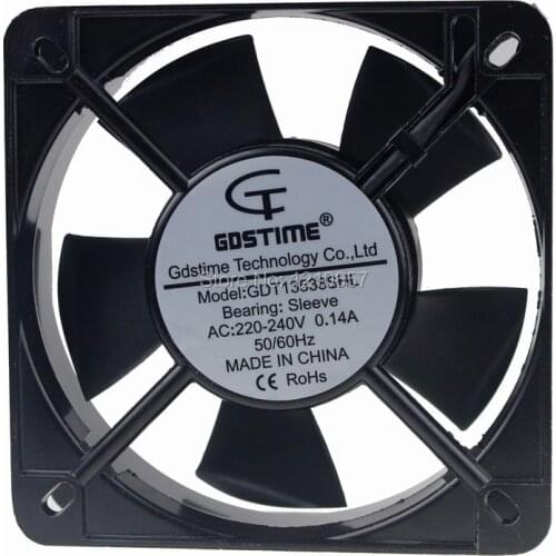 10 Pieces lot Gdstime 135x38mm 135mm 13mm AC 220V 240V Sleeve Bearing Case Cooling Fan