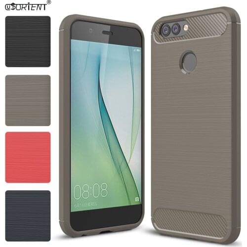Phone Funda For Huawei Nova 2 Nova2 Carbon Fiber Brushed Shockproof Fitted Case PIC-L29 PIC-L09 LX9 Soft Silicone Bumper Cover