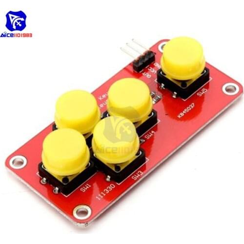 Diymore AD Keyboard Simulate Five Electronic Blocks Analog Button Module for Arduino