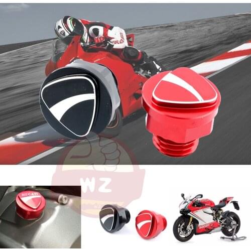 For DUCATI MONSTER 659/696/796/821/1100 EVO/1200 Motorcycle Accessories CNC Aluminum 3D LOGO Oil Filler Cap Plug Screw Cover