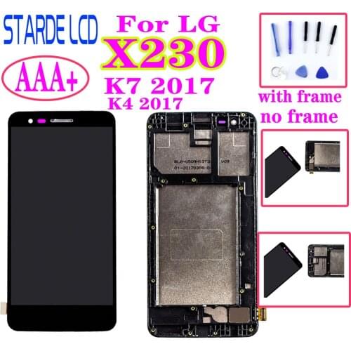 For LG K4 2017 X230 LCD Display Touch Screen Digitizer with Frame Assembly or LCD No frame for K7 2017 X230