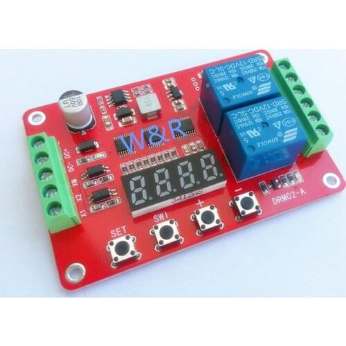DRM02/Two-way multi-function relay module / delay / self-lock / cycle / timing / time relay