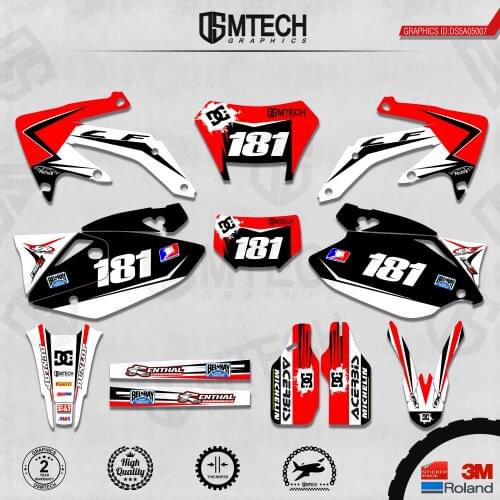 DSMTECH Customized Team Graphics Backgrounds Decals 3M Custom Stickers For 2005-2007 2008-2010 2011-2013 2014-2018 CRF450X 007