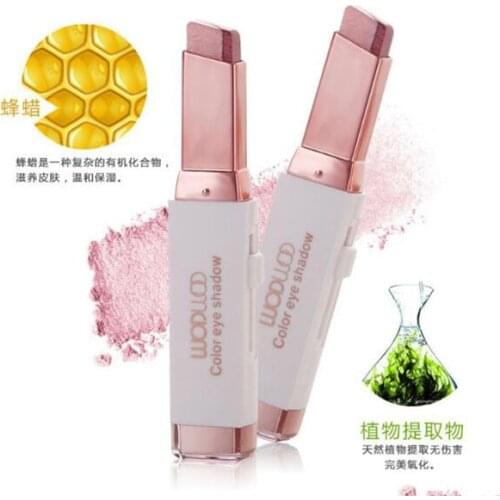 Velvet Gradient Two-color Eyeshadow Stick Eye Modification Lazy Eye shadow Cosmetics