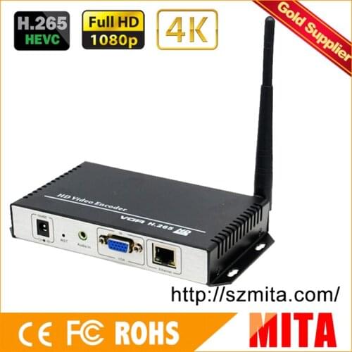 HD H.265 VGA ip encoder WiFi for Live Streaming to Youtube Wowza Facebook Ustream