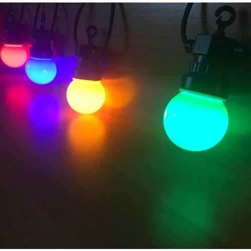 IP65 LED Globe G50 Multicolor Bulb String Connectable Outdoor Colorful String Lights For Decorative Wedding Christmas Garland