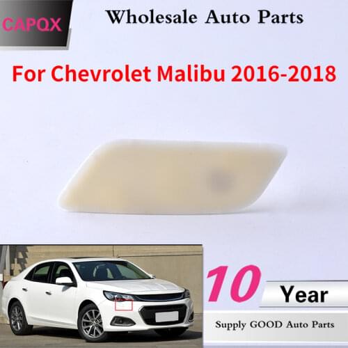 CAPQX For Chevrolet Malibu 2016-2018 Front Bumper Headlight Washer Nozzle Cover Head Lamp Spray Jet Nozzle Cap (Base color)