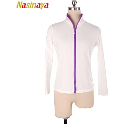 Customized Figure Skating Jacket Zippered Tops for Girl Women Training Competition Patinaje Ice Skating Warm Fleece Gymnastic 17