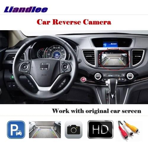 Liandlee Auto Reverse Parking Camera For Honda CRV/CR-V 2012-2016 / Rear Rearview Camera Back Work with Car Factory Screen