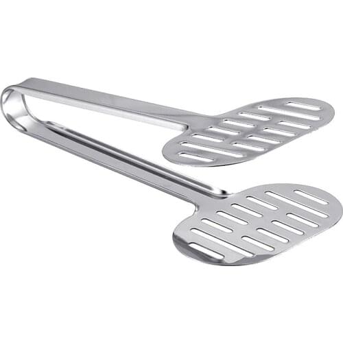 LUDA-Stainless Steel Turner Tongs Kitchen Double Spatula Bread and Burger Tongs for Cooking Food-Barbecue Clamp Buffet Pliers