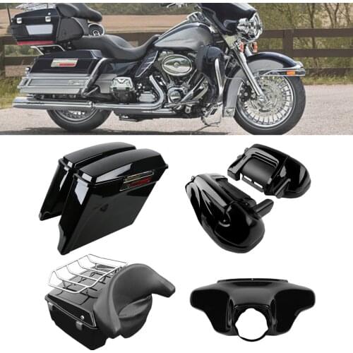 Motorcycle Outer Cowl Batwing Lower Vented Leg Fairing Saddlebag Trunk For Harley Touring Electra Glide Road Glide King 97-08