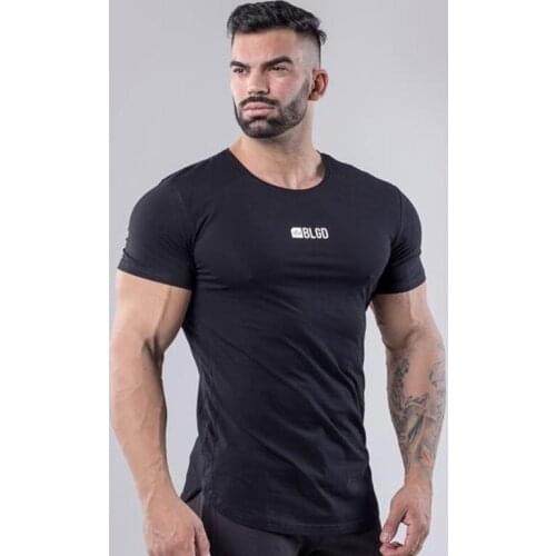 New t-shirt mens sports fitness running mountain climbing basketball outdoor training slim short-sleeved T-shirt