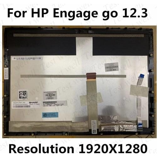 Original LQ123N1JX33/A01 For HP Engage go 12.3'' Laptop LCD Touch Screen digital Matrix FHD 1920X1280 L38056-001 with Bezel