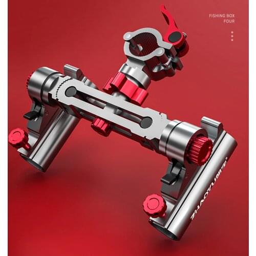 Aluminium Alloy Fishing Rod Pole Stand Bracket Support Holder Adjustable Clamp Fishing Tackle Tool Fish Chair Stand