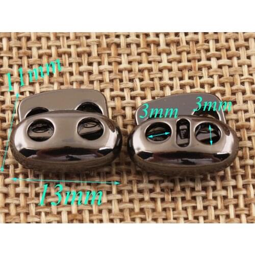 6-20 PCS GUNMETAL NIMI Double Barrel Toggle Cord Lock Stopper Spring Buckle Rope Buckle Spring Buckle Cylinder Stopper Toggle