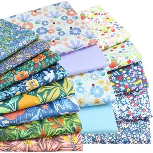 100% Cotton Twill Fabrics Brid Cat Fruit Garden Small Flower Floral Animals For Kids Bedding Patchwork Girl Clothes Dress Shirt