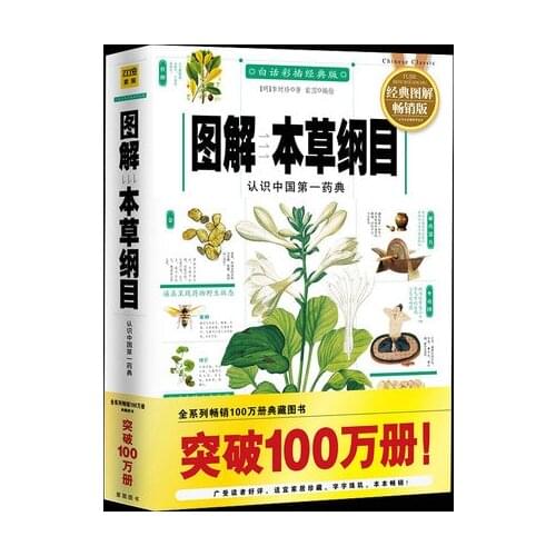 Compendium of Materia Medica Chinese Traditional herbal medicine book with pictures explained learn Chinese Health Food Science