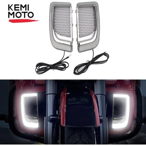 LED Light Running Turn Signal Lower Fairing Grills Switchback For Road Glide For Electra Glide For Street Glide Touring
