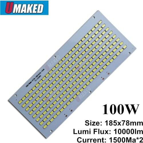 100W 185x78mm led PCB flooding light, aluminum plate base for garden light,Brightness SMD5730 leds flood light source