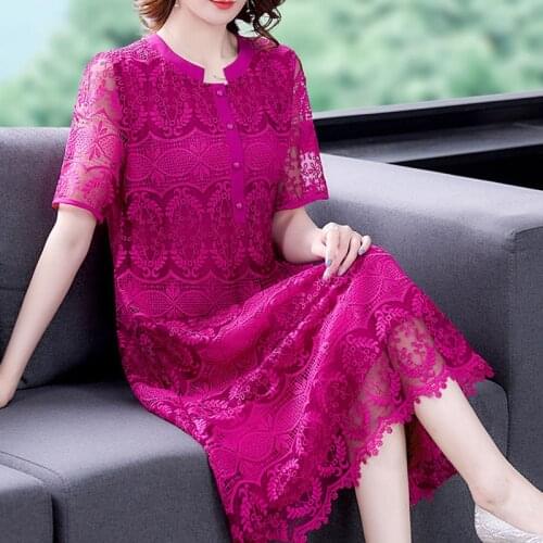 2021 Summer Women Short Sleeve Orange Embroidery Flower Dress , Woman Casual 4xl 5xl A Line Dresses