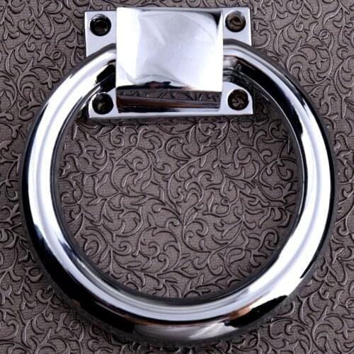 100mm modern simple silver chrome safas wooden chair drop rings handles retro style bronze shaky rings wooden door pulls solid