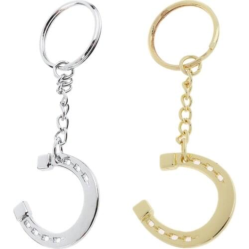2 Pieces Zinc Alloy Novelty Pendant Keychain Key Ring Keys Holder (Silver + Gold)