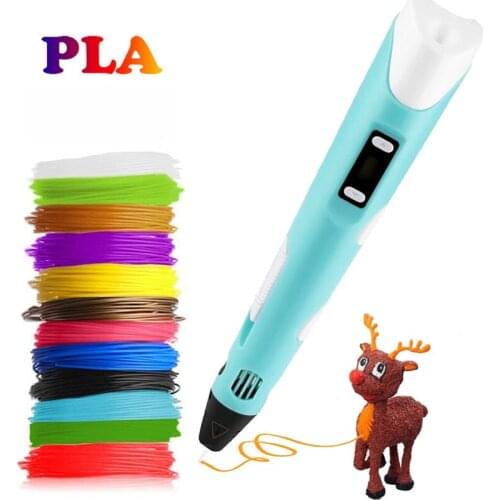 3D Pen Printing 12V 3D Pen Pencil 3D Drawing Pen Stift PLA Filament For Kid Child Education Hobbies Toys Birthday Gifts