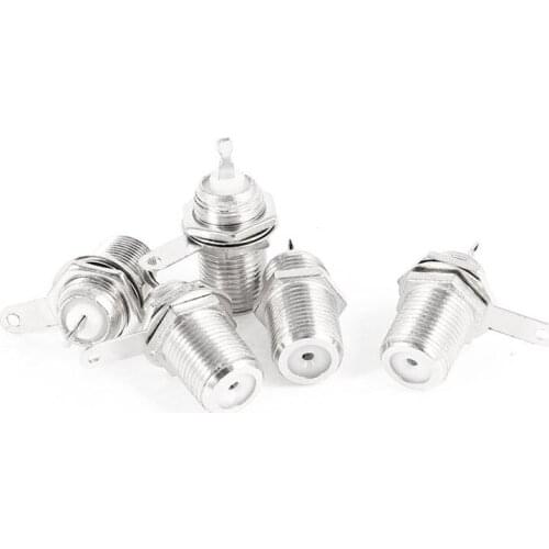 5 Pcs F Type Panel Mounted Socket Female Jack Solder Connector Adapter Promotion
