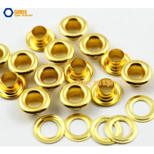 600 Set 10*5*5mm (Outer diameter * Inner diameter * Height) Gold Round Eyelet Grommet
