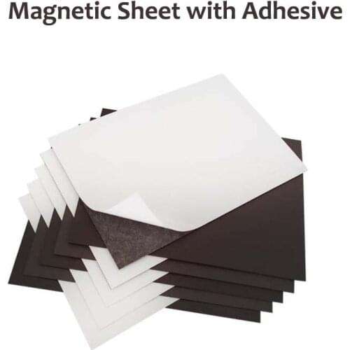 A4 5pcs1mm Magnetic Sheets with Strong Adhesive Cut and Customize Flexible Self Adhesive Magnet Sheets for Picture and Photo