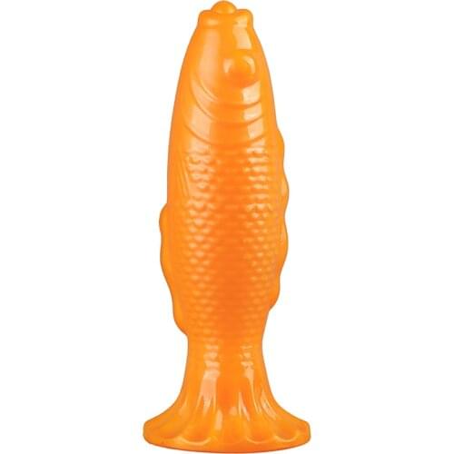 Carp shape simulation penis anal plug with sucker anal orgasm huge dildo orgasm masturbator ass plug sex shop porn toy sex abuse