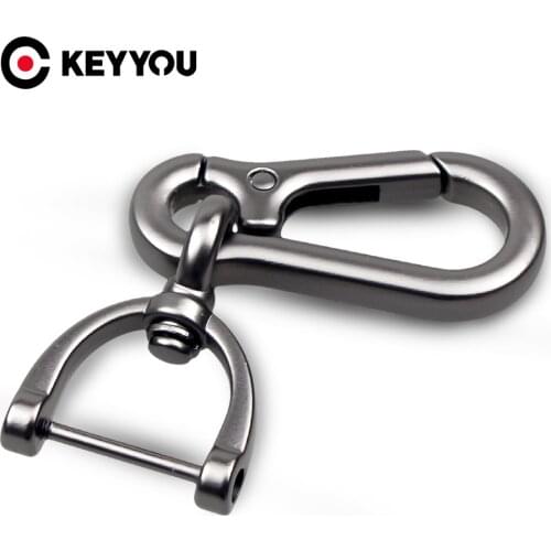 KEYYOU New Black silver Car Keychain Key Chain Auto Key Rings Interior Accessories Creative Gift For Car Styling