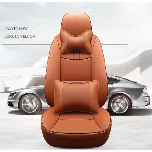 Custom cowhide car seat cover 7 seats for Mitsubishi Outlander Pajero Sport Grandis SSANG YONG Rodius covers for car accessories