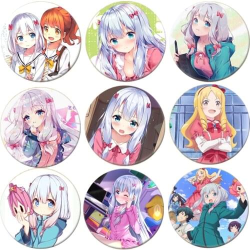 COSSUN 1pcs Eromanga Sensei Cosplay Badge Izumi Sagiri Cartoon Brooch Pins Collection bags Badges for Backpack Button Clothes