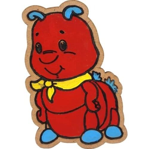 Can be painted Wooden Animal Figure-Caterpillar paintable decorative objects декоративные предметы под роспись