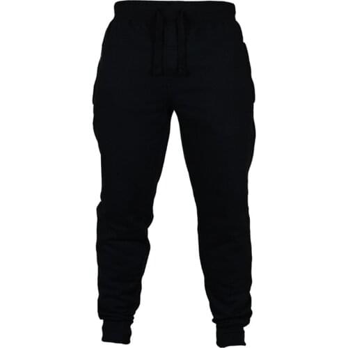 Pants men Jogger Solid Color Drawstring Plush Thick Warm Pants Sweatpants Trousers Jogging Pants Men Sport Pants Running Pants