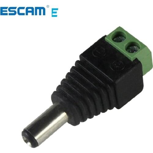 ESCAM 10pcs/lot CCTV BNC Connector Professional Male DC Power converter/DC Plug Adapter for CCTV security cameras