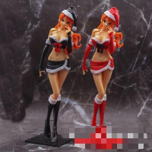 16cm anime figure ONE PIECE Glittery glamour christmas Nami PVC action figure collection model toys gifts