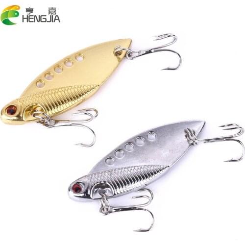 HENGJIA 20pcs 5cm 11g Isca Artificial hard metal vib fishing lures wobbler carp fishing blade fishing baits pesca