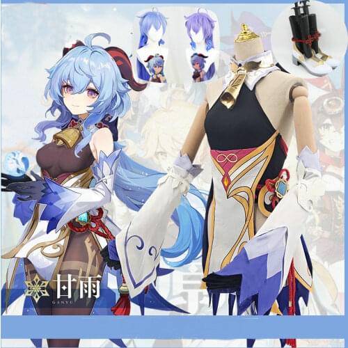 Game Genshin Impact Ganyu gan yu Cosplay Costume Halloween