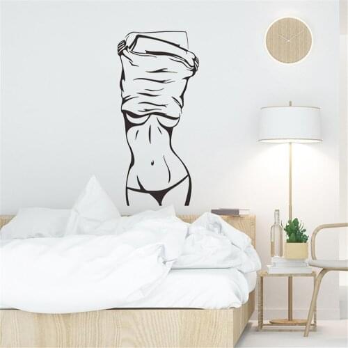 Creative Sexy girl Wall Sticker living room bedroom decoration Mural Art Decals wallpaper decor Fitness stickers vinyl ph248