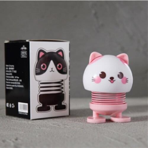 Shaking head doll spring man cat car ornament in the car