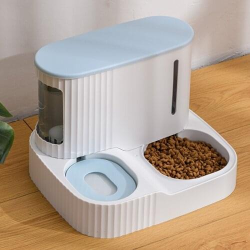 Pet Cat Bowl Dual-Use Dog for Feeder Bowls Kitten Automatic Food Drinking Fountain 3L Capacity Puppy Feeding Waterer Products