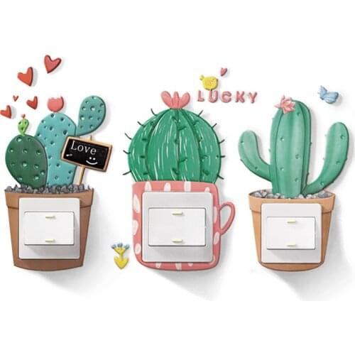 Switch Wall Sticker Light Switch Protective Case Living Room 3D Three-Dimensional Simple Modern Noctilucent Sicket Decoration