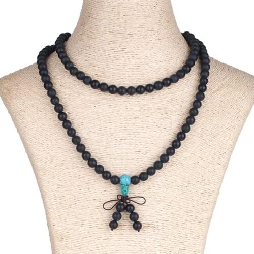 New Arrival 108 Beads Redagate Black Matteagate Yellow Tiger Eye Nature Stone Handmade Strand Jewelry Women Necklace