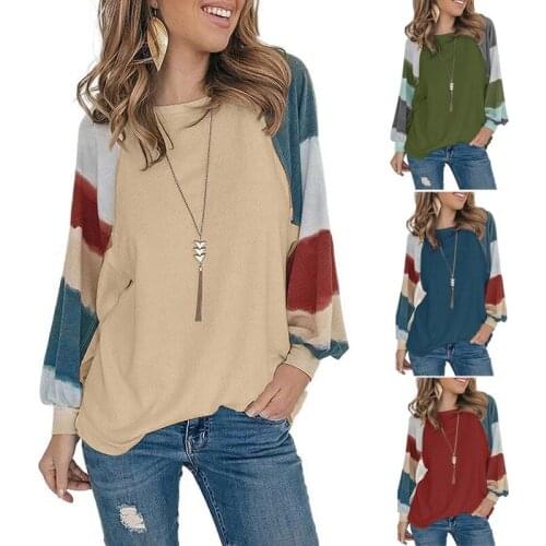 New Autumn Tops 3XL Large Size Women Pullover T Shirt Casual Watercolor Long Sleeve O Neck Loose Tee Shirt Fashion Ladies Top