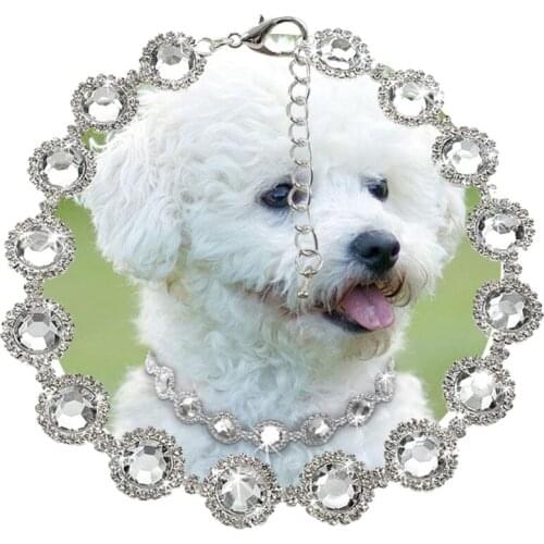 Rhinestone Dog Collars Diamond Pet Cat Dog Party Necklace