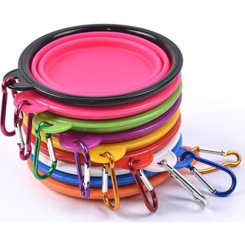 Travel Water Bowls for Dogs,Dog Travel Bowl Pet Bowl with Carabiner Clips Food Water Feeding Cups,380ml