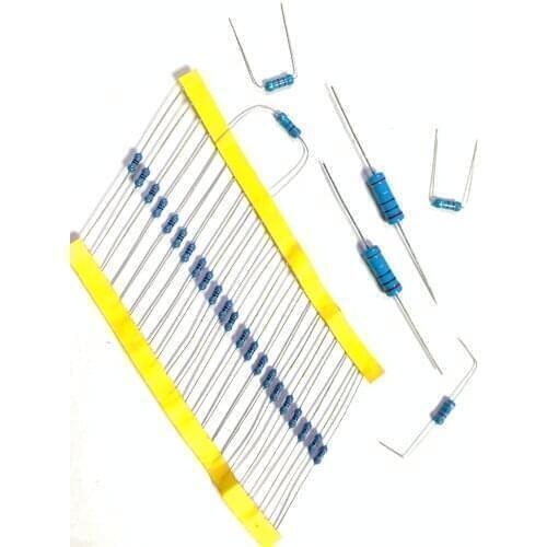 20Pcs/Lot/ 1W Metal Film Resistor 1% Five-color Ring Power Resistor 0.1~1M 1M 1000K 10M 10000K Ohm