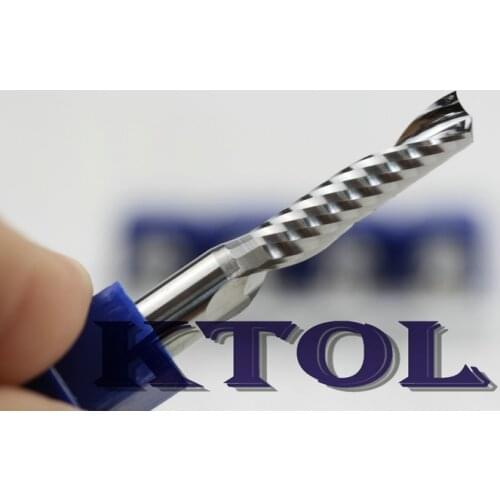 6*5*22mm Single Flute Spiral CNC Endmill Bits Acrylic Cutter Tools, CNC End Mill Solid Carbide Cutter Wood Tools, Sharp TOP Edge